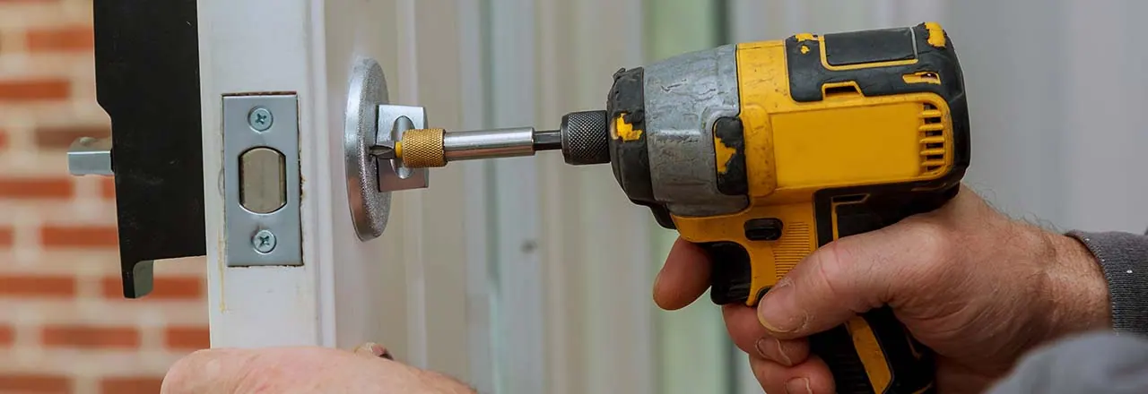 Installing a deadbolt with a drill