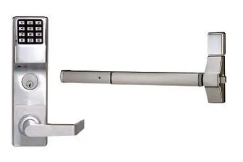 Keypad lever and exit bar